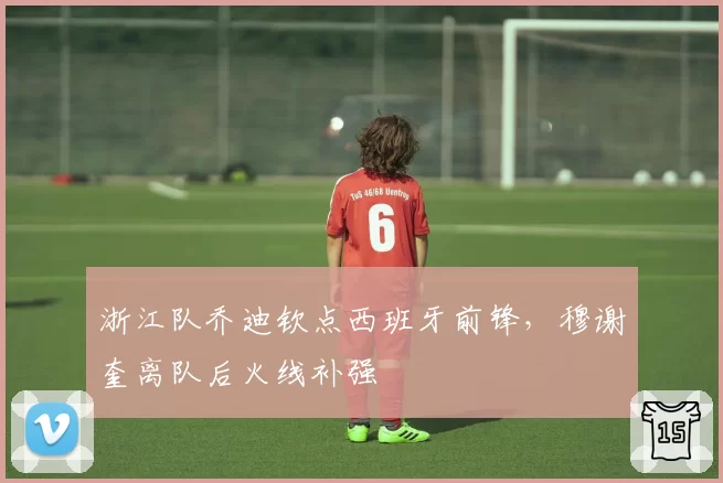 浙江队乔迪钦点西班牙前锋，穆谢奎离队后火线补强